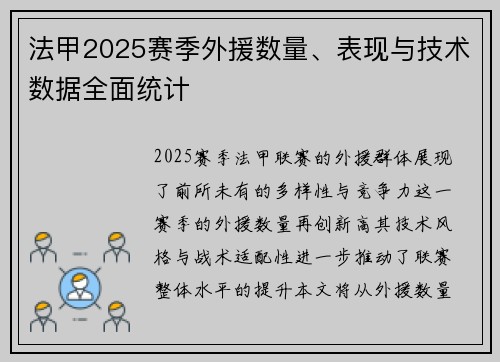 法甲2025赛季外援数量、表现与技术数据全面统计